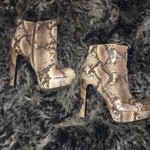 Snakeskin Booties